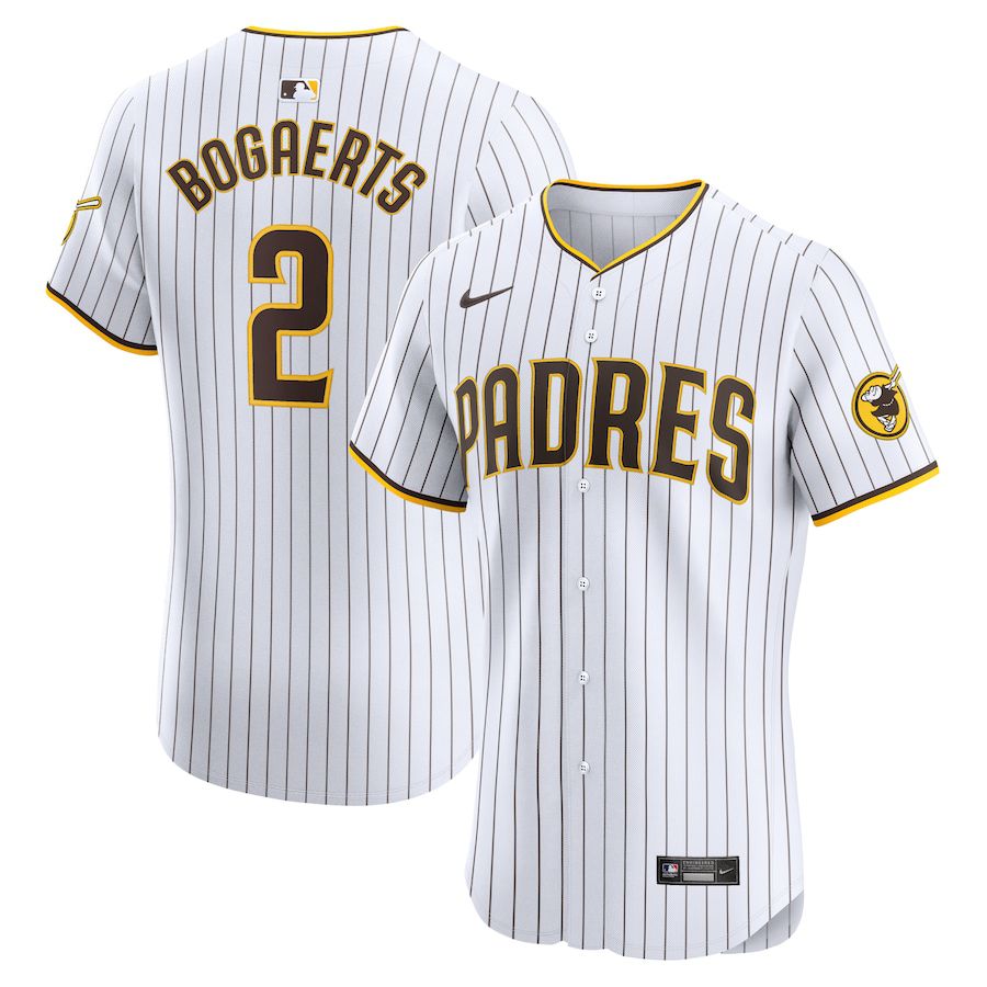 Men San Diego Padres #2 Xander Bogaerts Nike White Home Elite MLB Jersey->->MLB Jersey